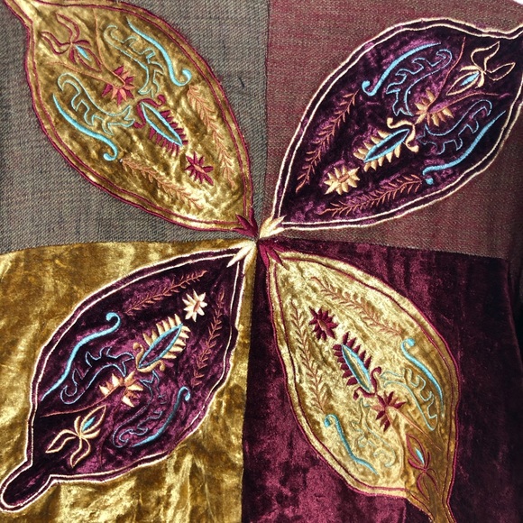 🔥SALE🔥Vintage Patchwork Artsy Jacket - Picture 3 of 5